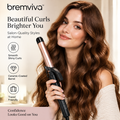 bremviva™ 1¼-Inch Curling Iron, Ceramic-Coated Barrel with 3 Heat Settings, Clamp & Travel Pouch