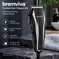 bremviva™ Corded Hair Clipper Kit, Adjustable Taper Lever with 8 Guide Combs & Storage Case